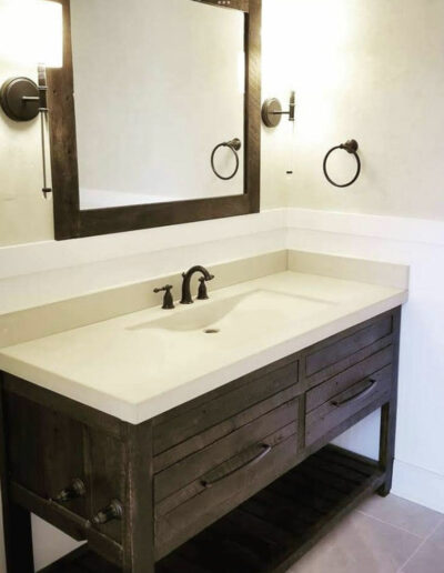 Reclaim Renew Cabinetry - barnwood bathroom vanity